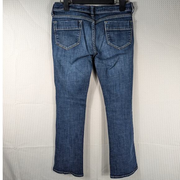 Old Navy Sweetheart Bootcut Jeans Womens 2 Short Stretch Blue Denim Mid Rise - Picture 3 of 5